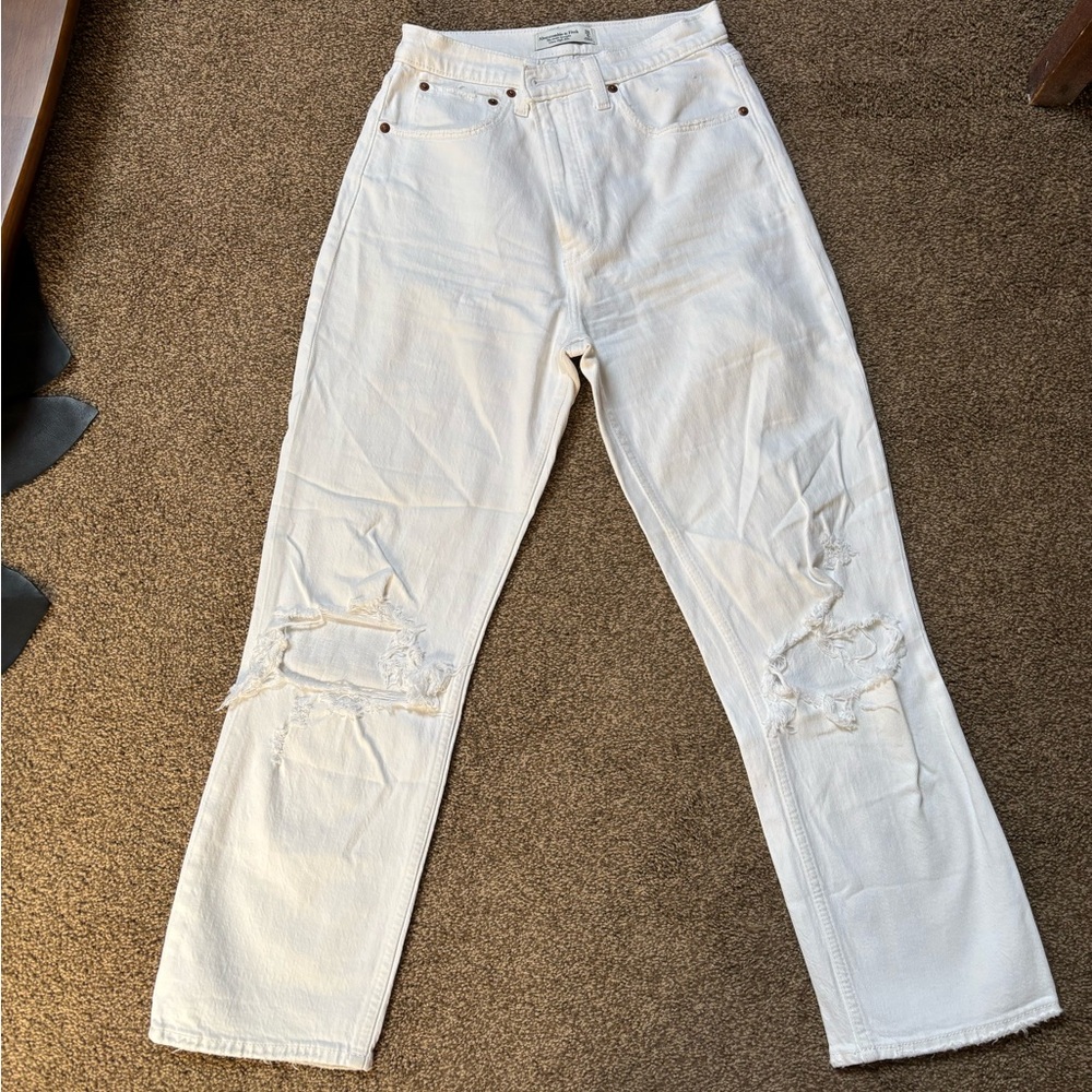 Abercrombie & Fitch the Ankle Straight - ultra high rise